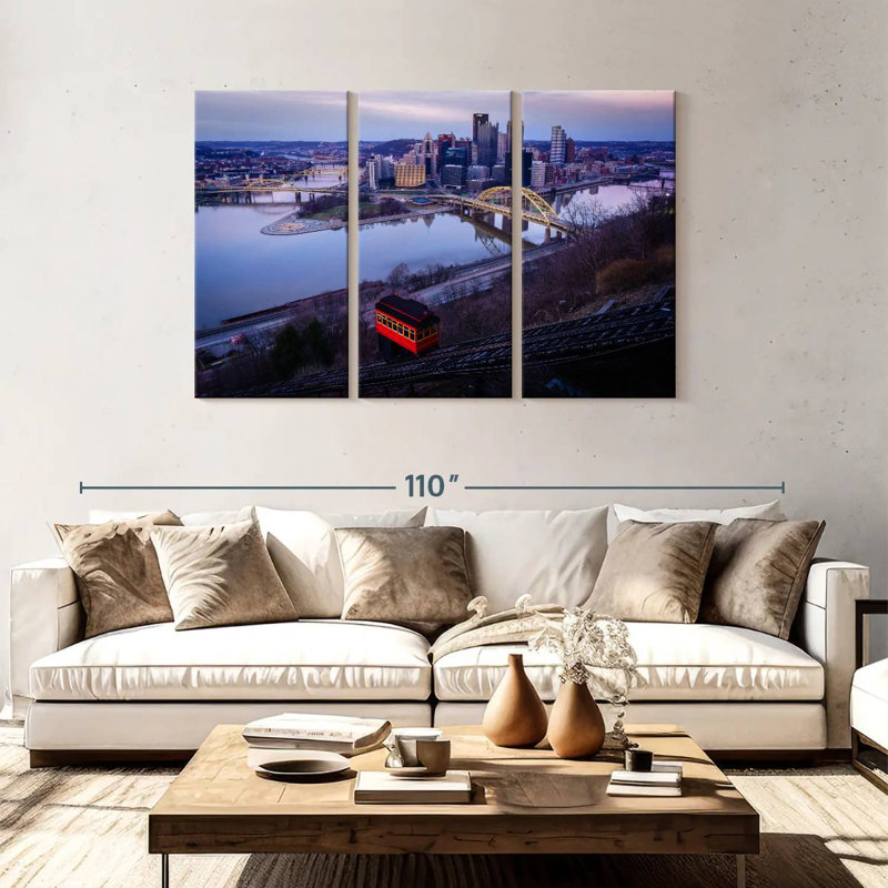 Sireci Overlooking Pittsburgh, 48" H x 74" W