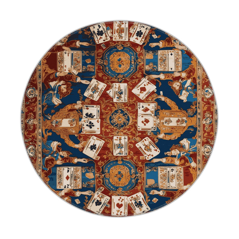 Tapis d'intérieur et d'extérieur brun français, Rond 5 pi