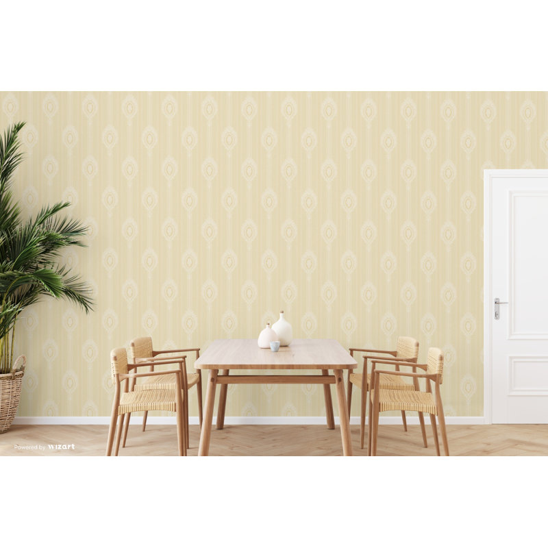 Akershus 10m x 53cm Wallpaper Roll, Soft Gold