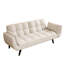 Beige de 57 po, confortable pour la vie quotidienne, dossier et siège groupés, petite chambre réglable de 57 po avec 3 postures, se transforme en lit, positions multiples, assemblage simple