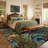 Floral Machine Washable Rugs with Rubber Backing for Living Room Non Slip Stain Resistant Carpet for Bedroom Living Room-2121552738