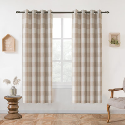 Adamantini Plaid Blackout Thermal Grommet Curtain Panels