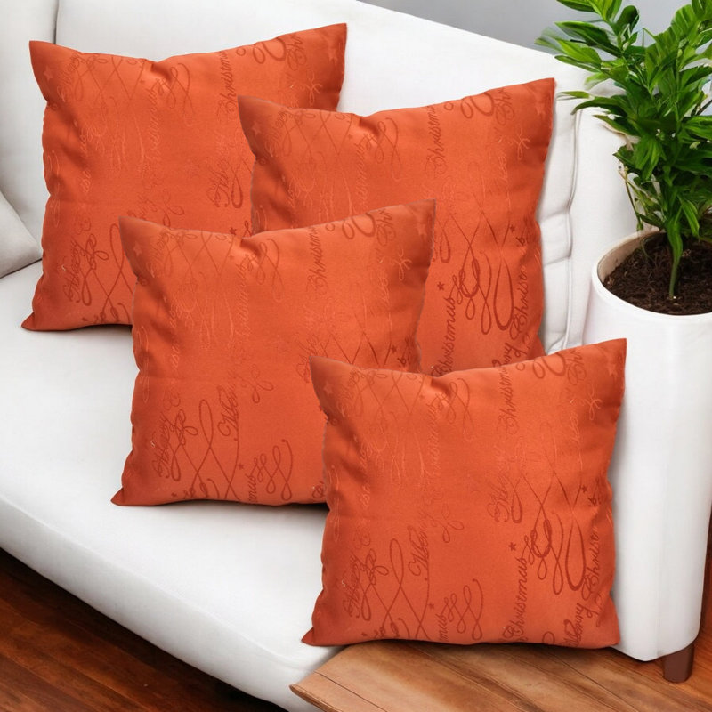 Amae Indoor / Outdoor Floral Red Square Throw Cushion Cover