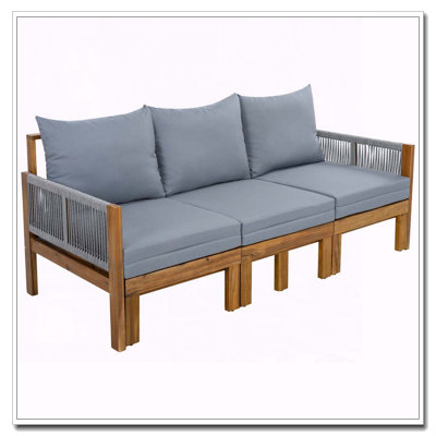 Outdoor Daybed Patio Sofa Bed 3 Seat Patio Sunbed Outdoor Sleeper Sofa Outdoor Couch