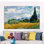 Toile imprimée: Art mural champ de blé avec cyprès Van Gogh, 1P or encadré