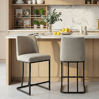 Upholstered Counter & Bar Stool with Backs