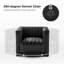 Fauteuil demi-tonneau pivotant en cuir Cephus-1350210978