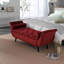 Banc vintage capitonné, repose-pieds rembourré en velours avec design rétro classique, repose-pieds moderne Mid-Century-860603991