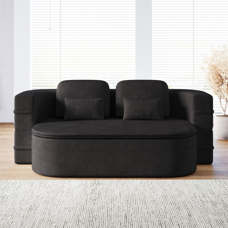Canapé 75 po 2-en-1 pliable, Chenille