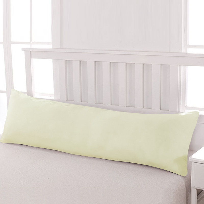Body Pillow Cover, 1800 Brushed Microfiber Body Pillowcase with Envelope Closure - 20x54 Inches - NTBAY, Ivory, 1