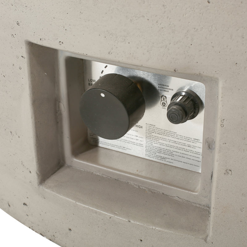 Foyer rond 39 pouces - 50 000 BTU (gris clair)