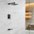 Black Complete Shower System With Rough In-Valve-125374869