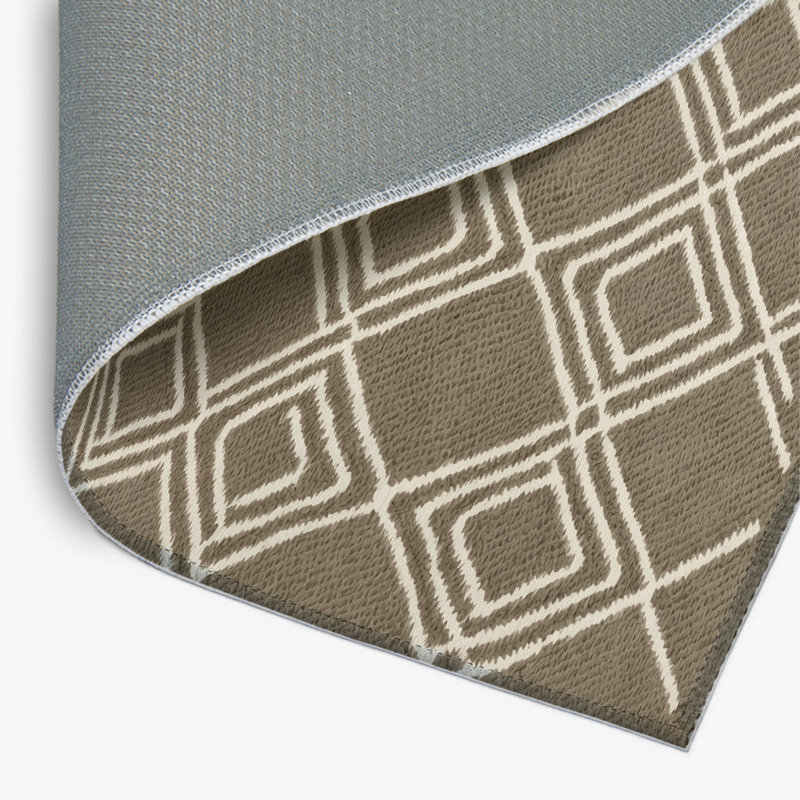 Tapis brun intérieur et extérieur Trellis, Rectangulaire 2 pi x 3 pi