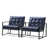 Navy Faux Leather
