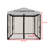 APEX GARDEN Brown Fabric Screen for Gazebo