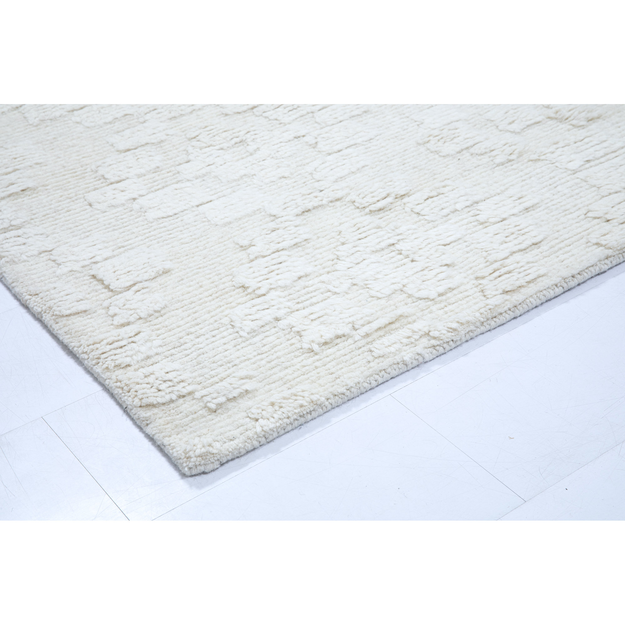 Samari Hand Tufted Ivory/Off White Rug, Runner 2'6" x 8'