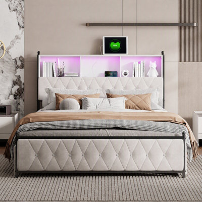 Upholstered Velvet Bed