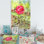 Simple fleur rouge dans le jardin - art mural traditionnel sur toile