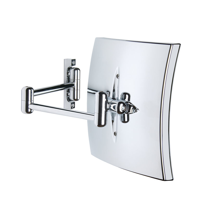 Elegant Polished Chrome LED Wall-Mounted Magnifying Mirror