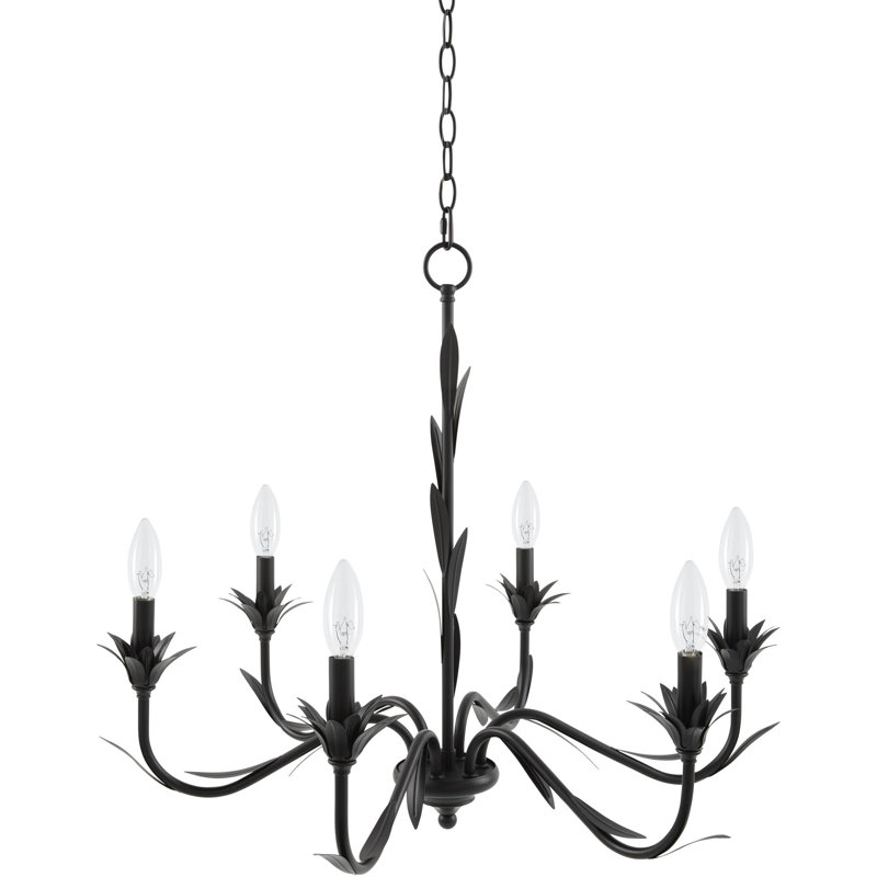 Lustre Abrams, Matte Black, Six lumières