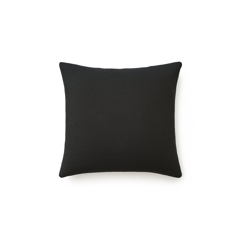 Black Drift Weave Indoor Outdoor Pillow Cover 24x24
