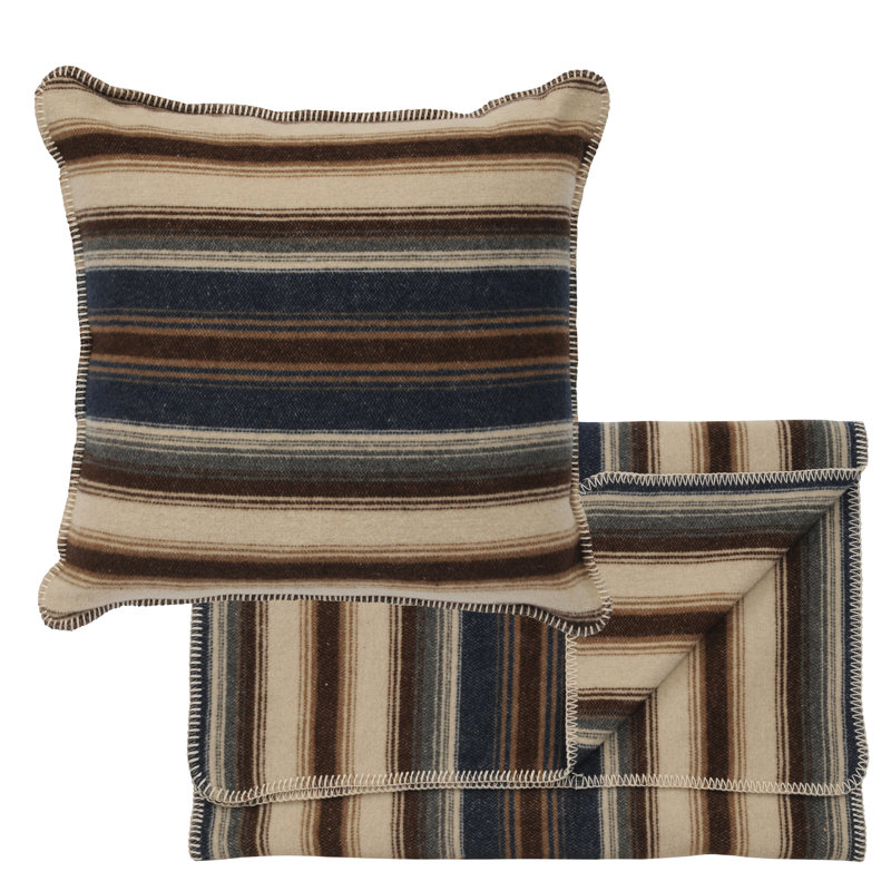 Wooded River Cadillac Ranch Bed Scarf & Pillow Set, King 106x24, Vintage Western Bed Runner and Accent Pillow Set for Bedroom