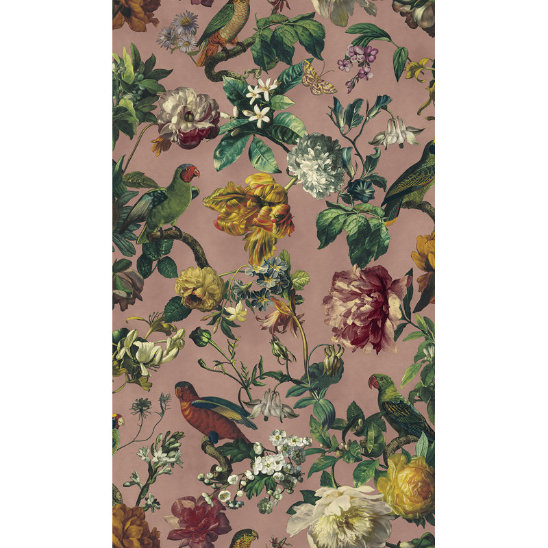 Auguste Charcoal Floral WallpaperClaude, Light Green