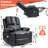 Recliner Chair PU Leather for Elderly with Massage Heating,Electric Lounge Sofa Armchair with Deep Upholstered Seat ,2 Cup Holders ,Side Storage Pocket ,for Living Room, Capacity 400 Lbs, Black-2145817423-2145817422