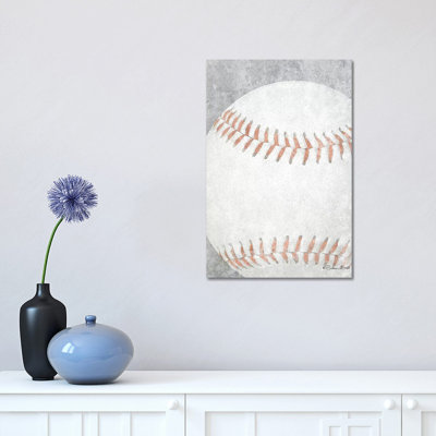 Sports Ball - Baseball by Susan Ball - Wrapped Canvas Painting