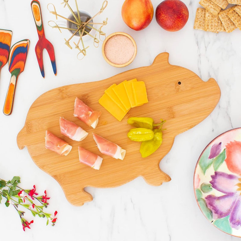 Totally Bamboo Bamboo Pig Shaped Cutting Board