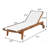 Outdoor Chaise Lounge With Mesh Seating And Acacia Wood Frame For Patio And Backyard Relaxation-2146499634