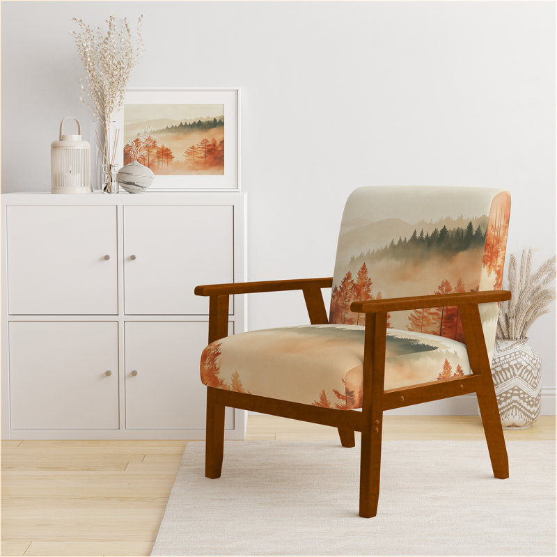 Chaise rembourrée Forest, Brown Square Arms