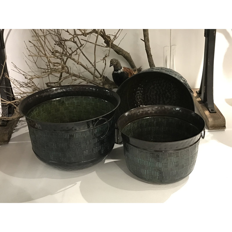Ensemble de pots à fleurs en métal 3 pièces Hockman
