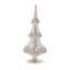 Arbre de Noël en verre perlé argenté (ensemble de 2)