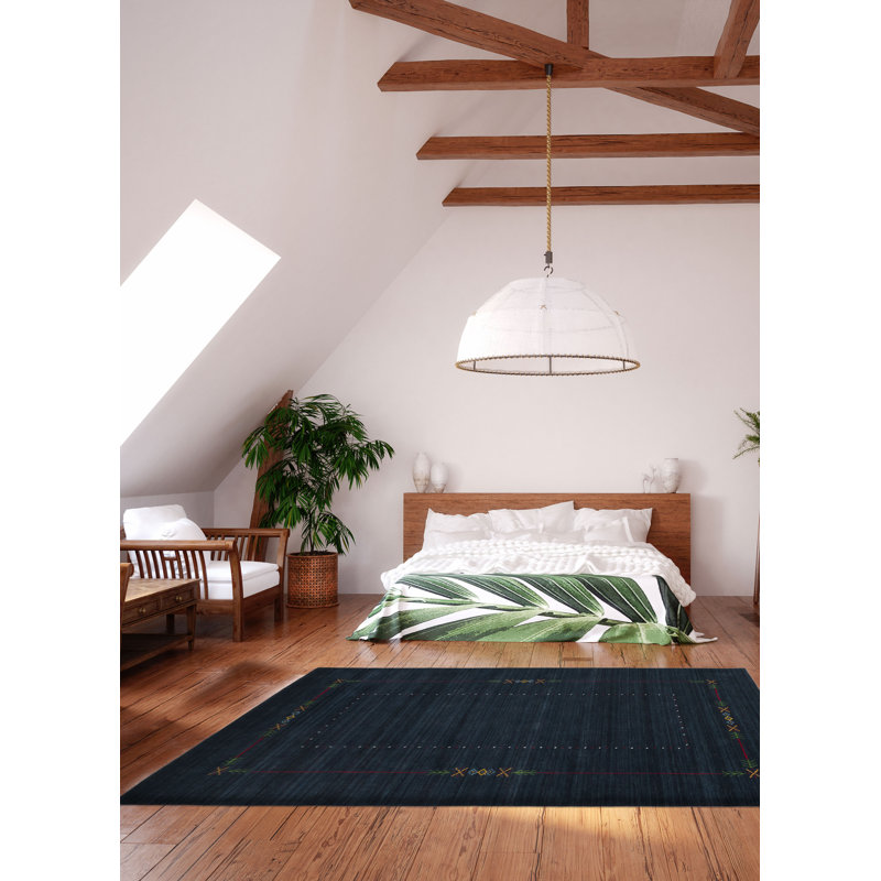 Kashkuli Gabbeh Navy Rug 4'11" x 7'10"