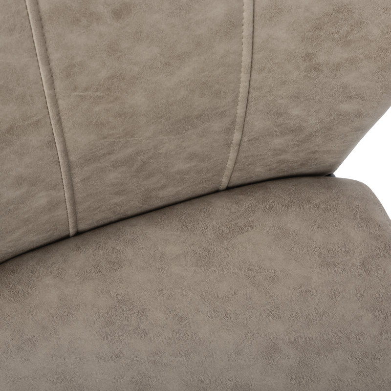 Chaise de salle à manger ou chaise d'appoint rembourrée pour la cuisine ou la salle à manger Carvalho, Noir, Gris clair