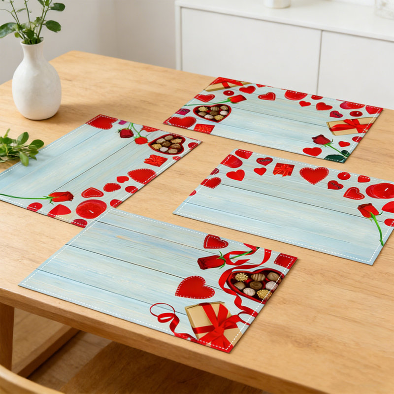 Ensemble de 4 napperons de la collection Valentine