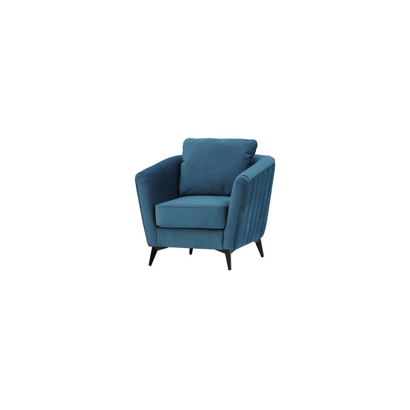 Upholstered Armchair, Blue
