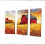 Automne rouge grange brise III - ensemble d'art mural de grange-107169140-107169143