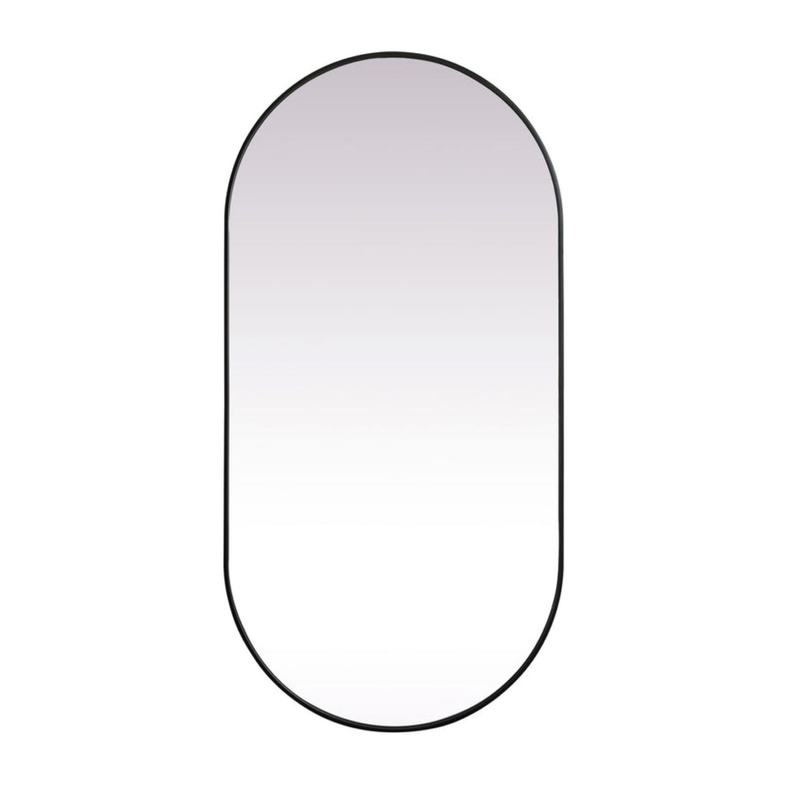 Elington Metal Oval Mirror, 72"  x 36", Black