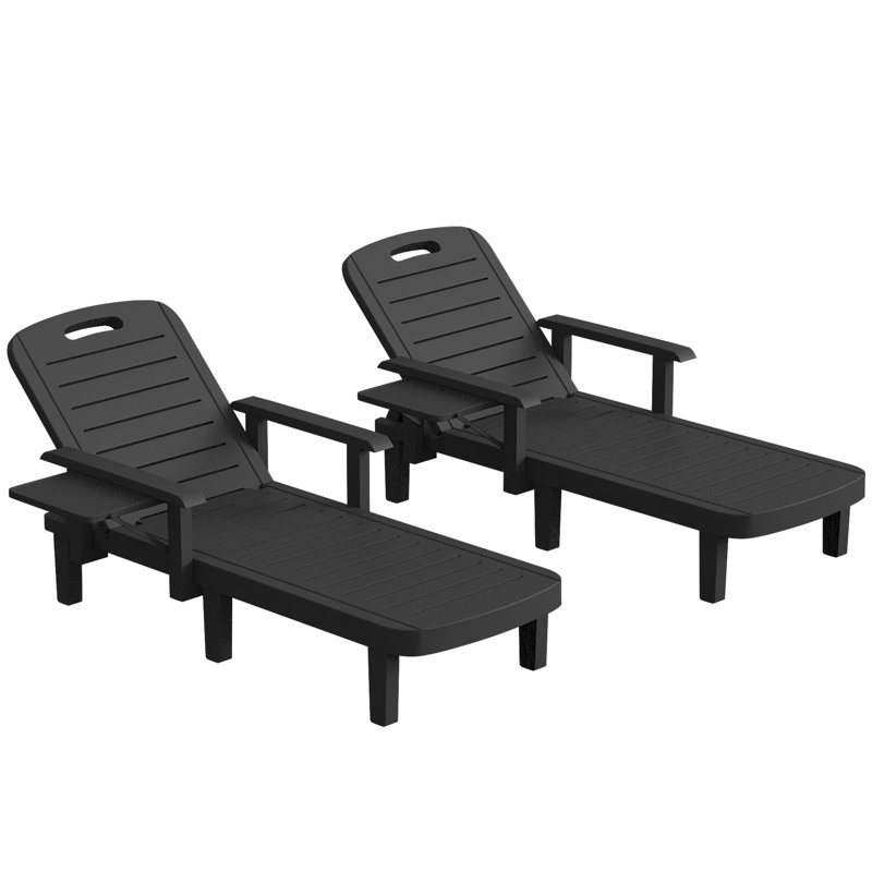 Outdoor Lounge Chair, Black