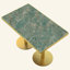 Table de salle à manger Tulipe de 47,24 pouces, plateau en pierre frittée avec impression luxueuse imitation marbre, base en acier inoxydable, surface résistante aux égratignures et à l'usure, imperméable, convient aux restaurants aménagés.-381087787
