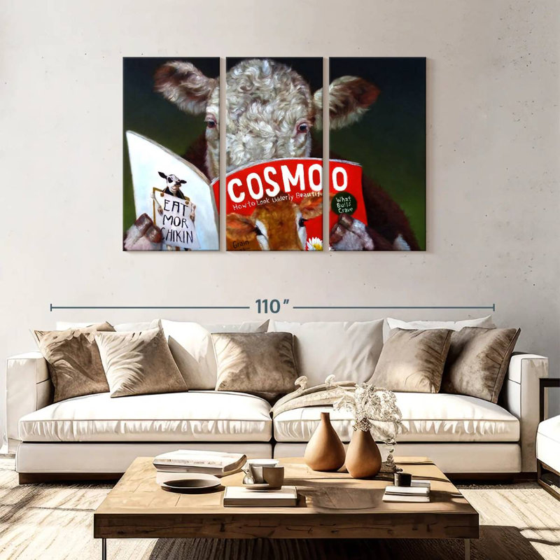 Ketti Cow Tips, 48" H x 74" W