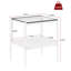 2 tables de bout en verre trempé gris, l 19,1 po x l 15,73 po x H 20,59 po, 110 lb, table gracieuse de style moderne 2, et élégante pour le salon-118020667-118020660