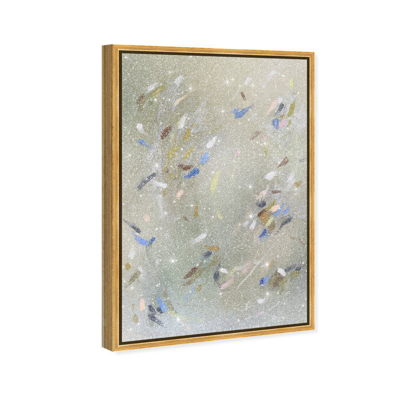 Spontaneous Trace Print by Oliver Gal, 25"H x 17"W, Gold Floater Frame