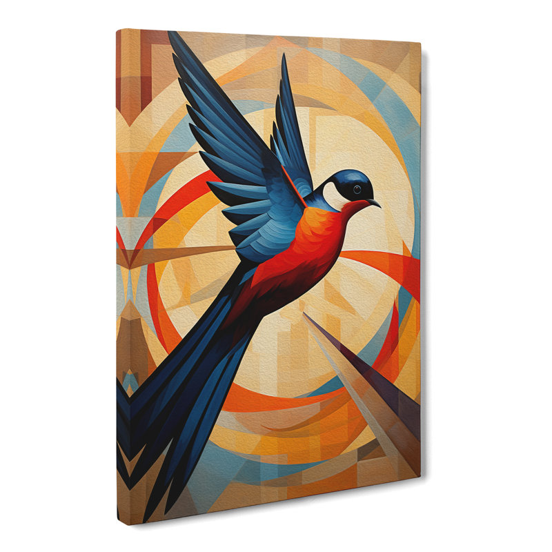 Swallow Constructivism No.2 - Wrapped Canvas, 50cm H x 35cm W x 3cm D