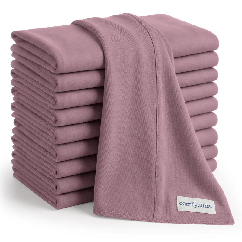 Cotton Burp Cloths 100% Cotton Bath Towels, Mulberry