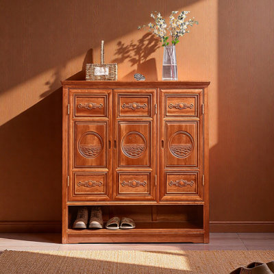 Armoire de rangement pour chaussures en bois massif 25 paires
