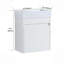 Meuble-lavabo flottant mural 18 po avec lavabo en résine blanche et porte d'armoire à fermeture en douceur