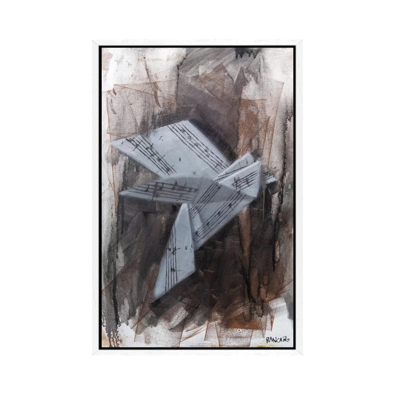 Songbird by Carlos Antonio Rancaño - Painting on Canvas, 66.04cm H x 20.32cm W x 3.81cm D, White Framed Canvas